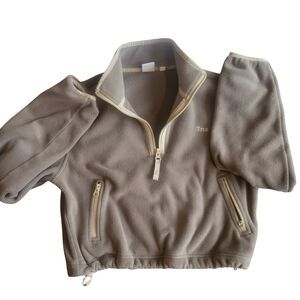 TNA Fleece Zip-Up Hoodie - Tan